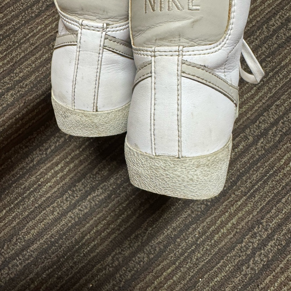 Gray and White High-Top Nike Blazer Sneakers - Picture 6 of 6